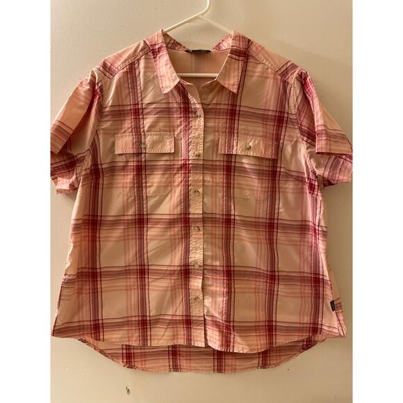 Eddie Bauer Women's Size XXL Short Sleeve Button Down Shirt Outdoors Active Hike - Picture 1 of 6